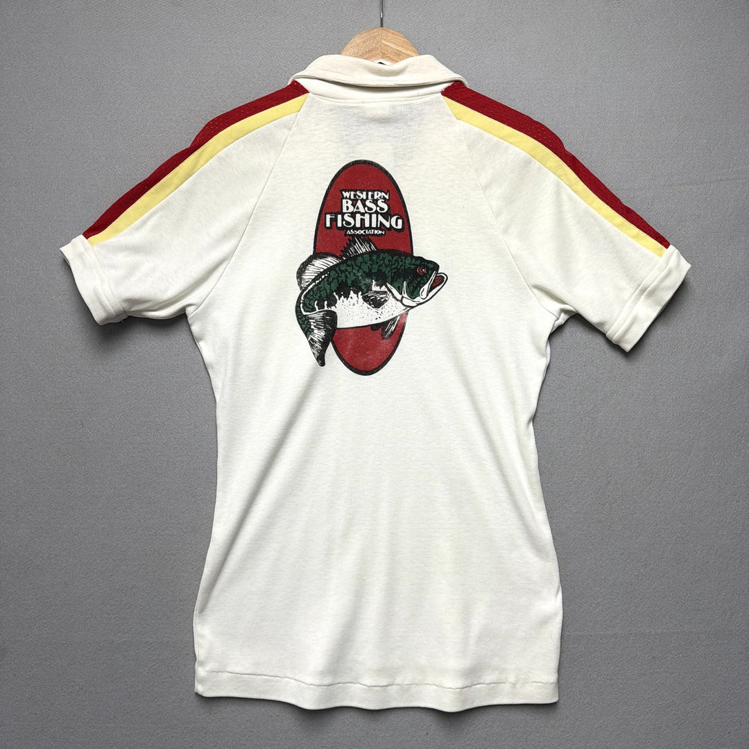 Vintage Western Bass Fishing Association Polo Shirt Size Large