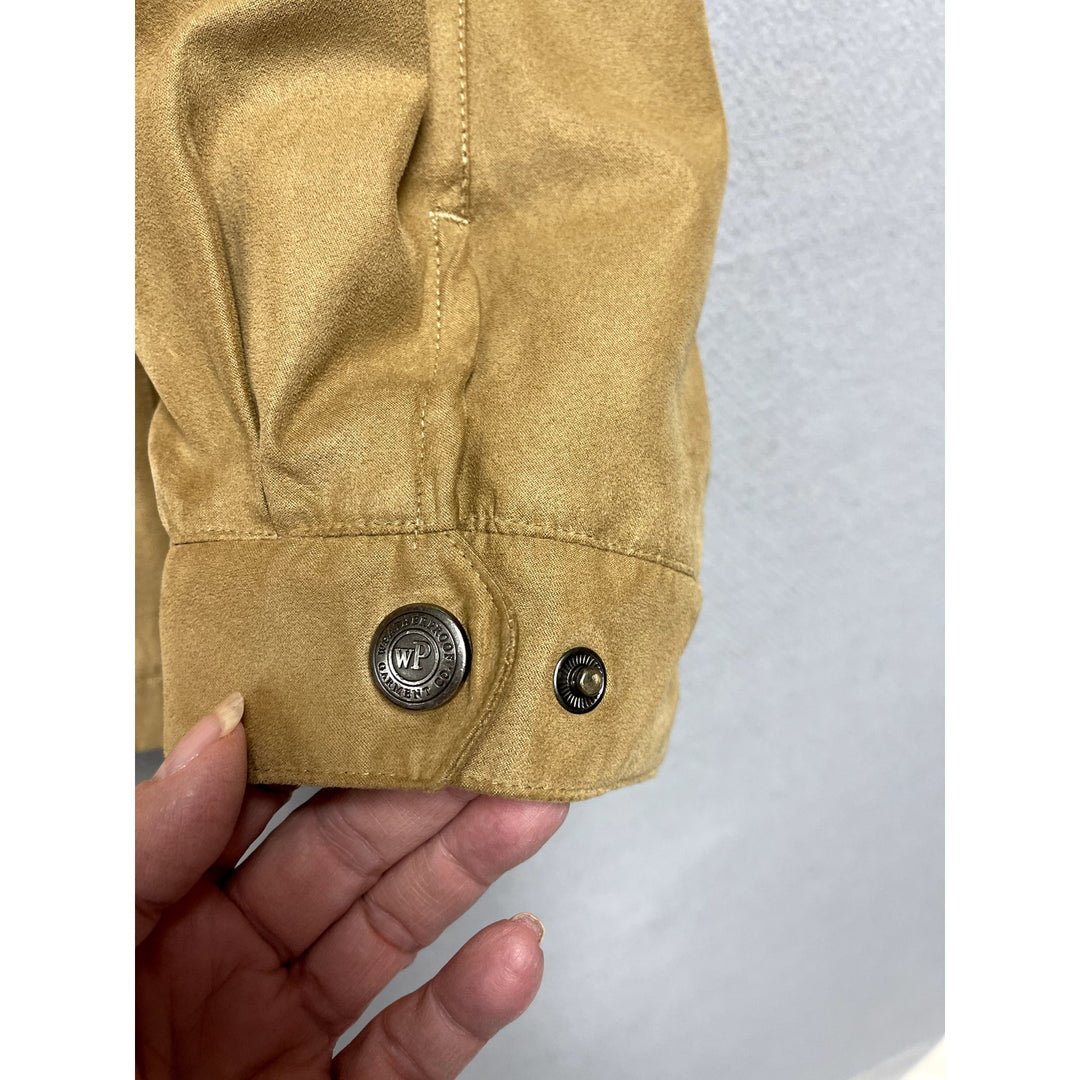 Weatherproof Brand Camel Tan Suede Bomber Jacket Size Large
