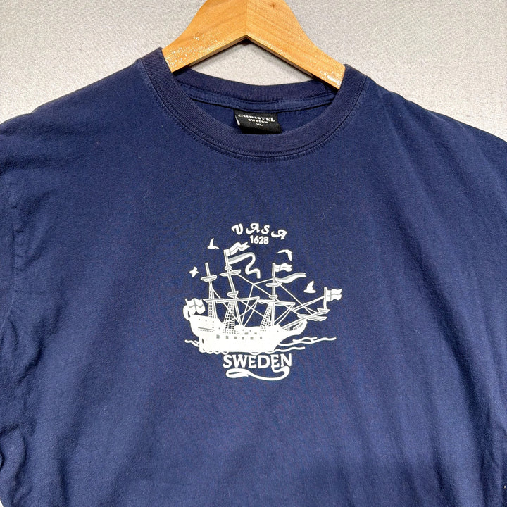 Vintage Sweden Ship T Shirt Size XL