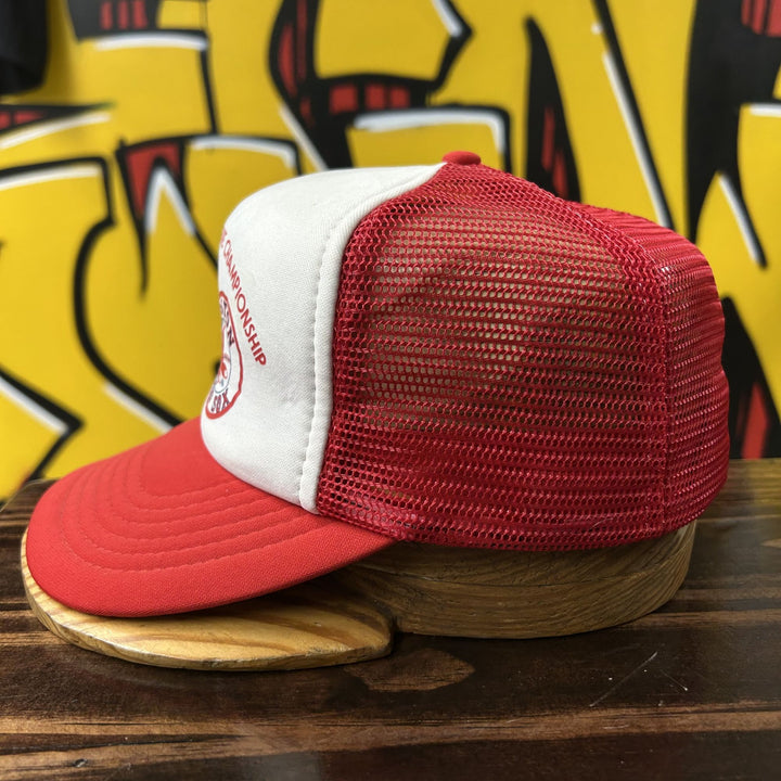 Angels vs Red Sox Vintage 1986 American League Championship Snapback Hat 80s MLB
