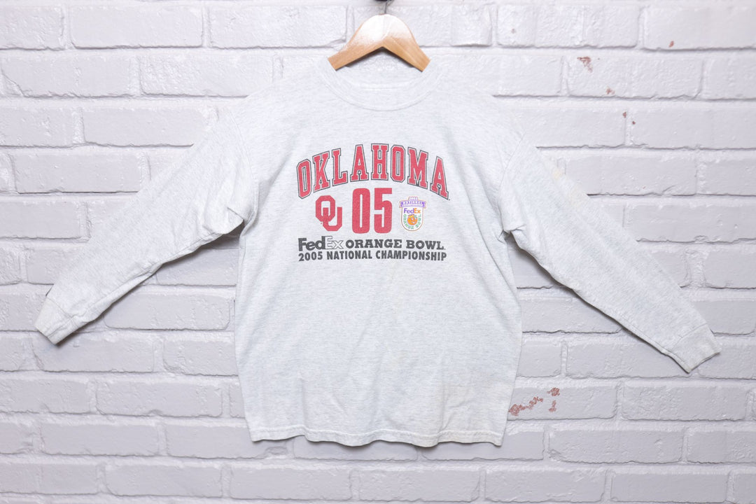 Oklahoma Sooners Vintage Orange Bowl LS T Shirt 2000s Youth Large