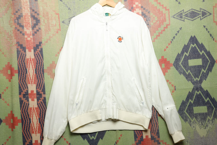 Hauna Kea Hawaii Vintage Izod Jacket XL 80s  Windbreaker White