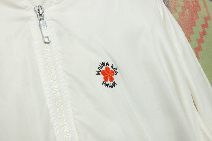 Hauna Kea Hawaii Vintage Izod Jacket XL 80s  Windbreaker White