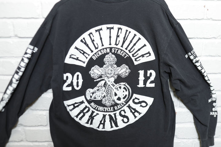 Fayetteville Arkansas Motorcycle Rally LS T Shirt 2012 XL