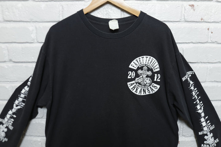 Fayetteville Arkansas Motorcycle Rally LS T Shirt 2012 XL