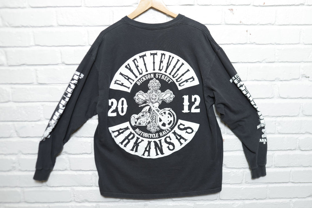 Fayetteville Arkansas Motorcycle Rally LS T Shirt 2012 XL