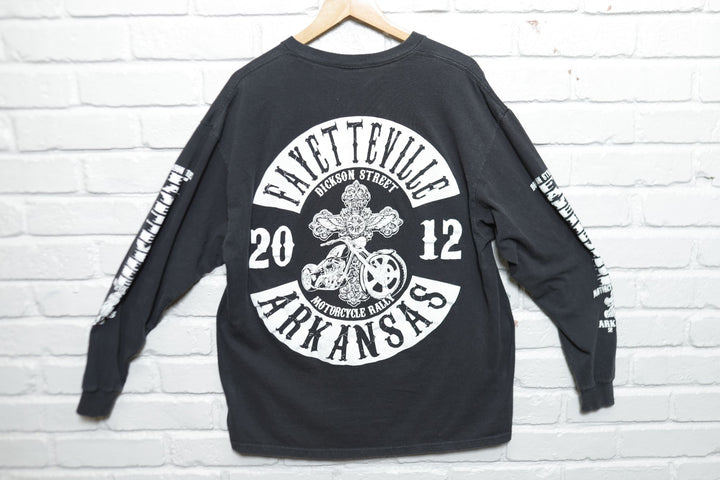 Fayetteville Arkansas Motorcycle Rally LS T Shirt 2012 XL