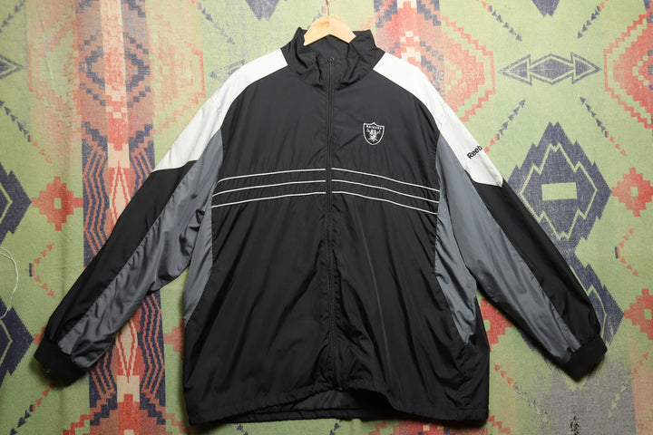 Oakland Raiders Vintage Reebok Windbreaker Jacket XXL 2000s