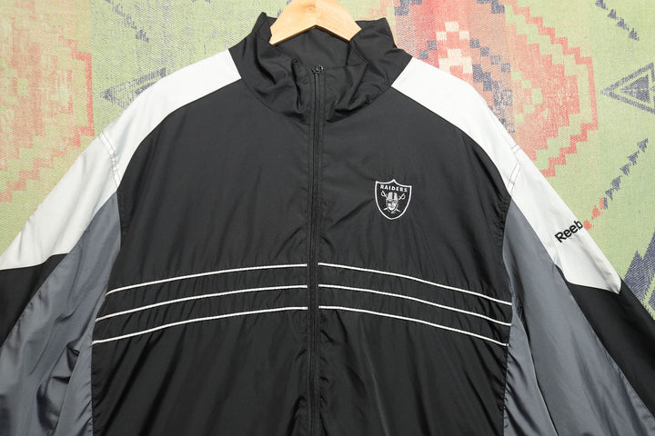 Oakland Raiders Vintage Reebok Windbreaker Jacket XXL 2000s