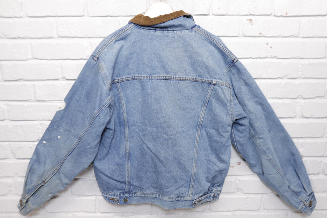Wrangler Hero Vintage Blanket Lined Denim Jacket Medium 90s