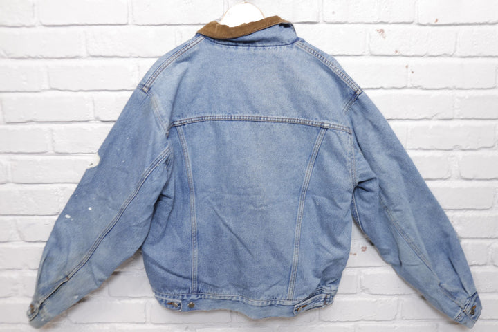 Wrangler Hero Vintage Blanket Lined Denim Jacket Medium 90s