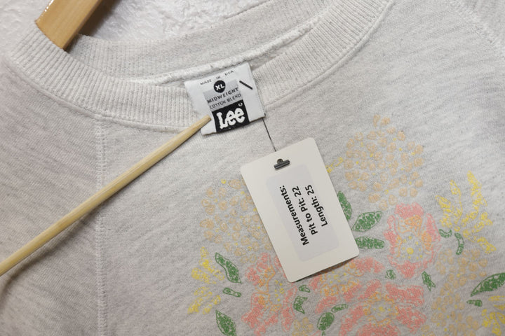 Mackinac Island Flowers Vintage Sweatshirt XL 90s