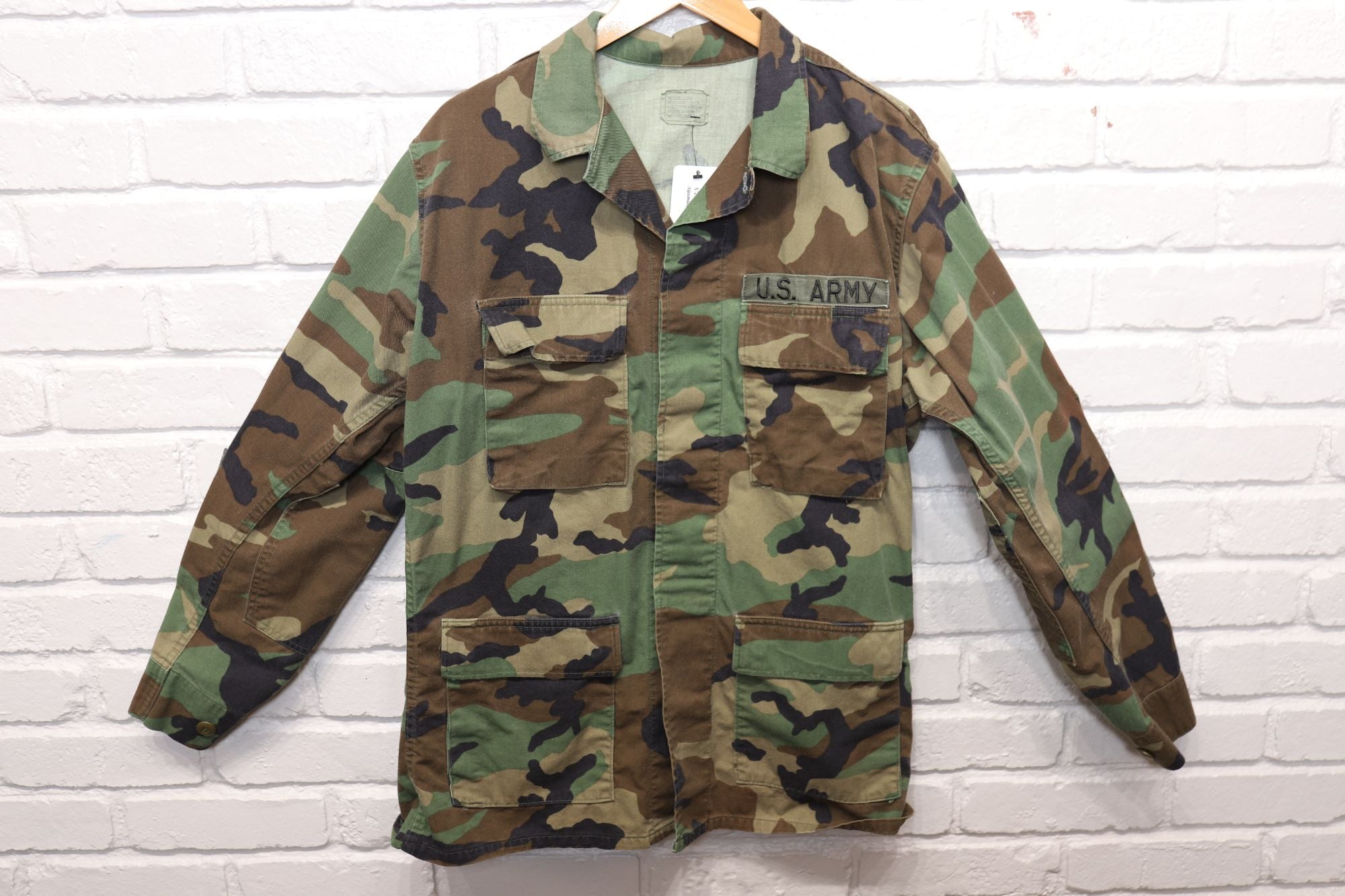 Vtg US Army orders Woodland Camouflage Jacket S