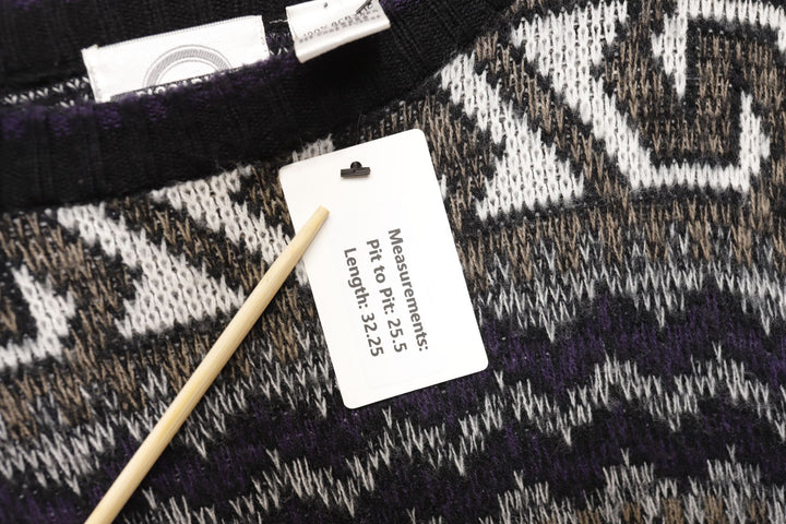 Piccadilly Vintage Geometric Pattern Sweater 80s XL