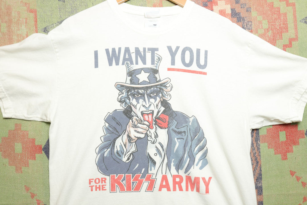 Kiss Army Vintage I Want You T Shirt Large 2000s Band Tour