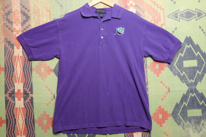 Tampa Bay Devil Rays Vintage Polo Shirt Medium 90s