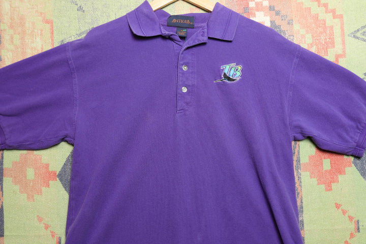 Tampa Bay Devil Rays Vintage Polo Shirt Medium 90s
