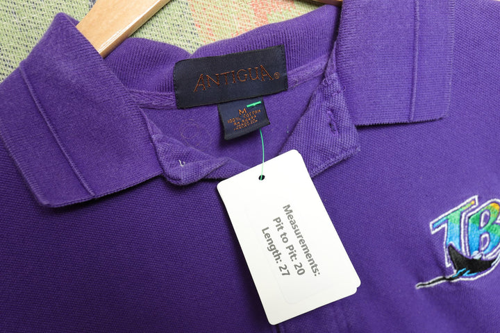 Tampa Bay Devil Rays Vintage Polo Shirt Medium 90s