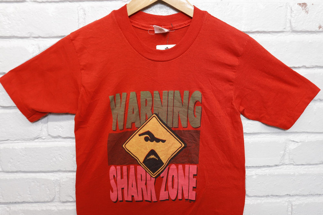 Shark Zone Vintage T Shirt Small 80s