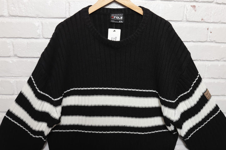 Southpole Vintage Striped Knit Y2k Sweater 2000s XXL