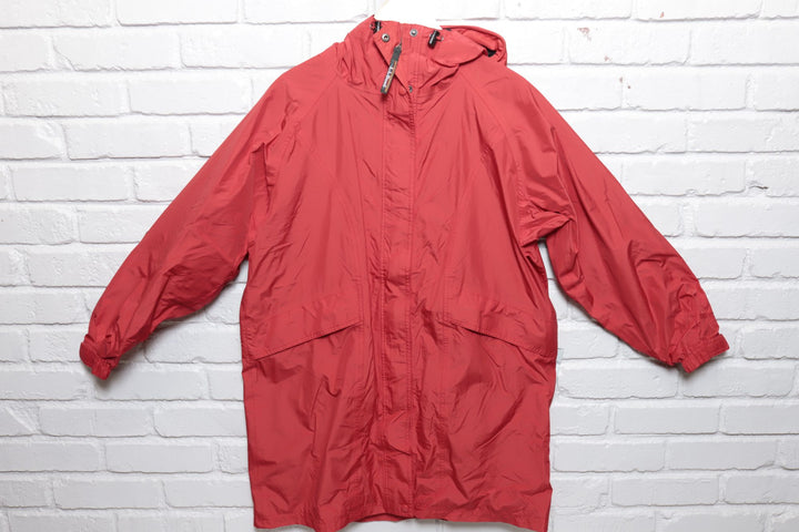 2000s Vintage LL Bean Red Windbreaker Jacket Size Large