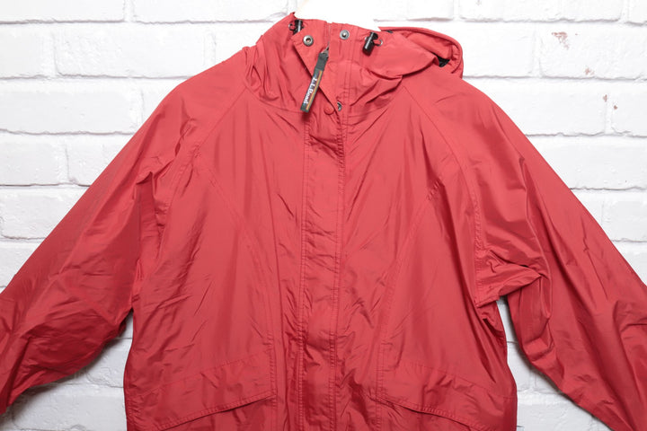 2000s Vintage LL Bean Red Windbreaker Jacket Size Large