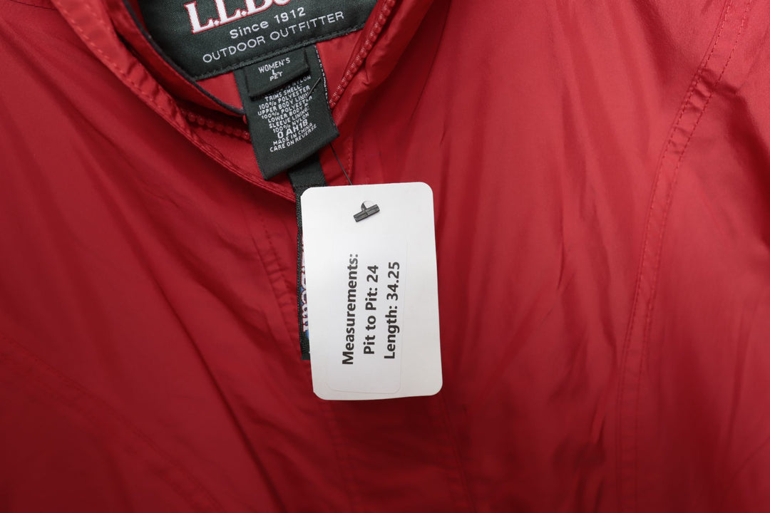 2000s Vintage LL Bean Red Windbreaker Jacket Size Large