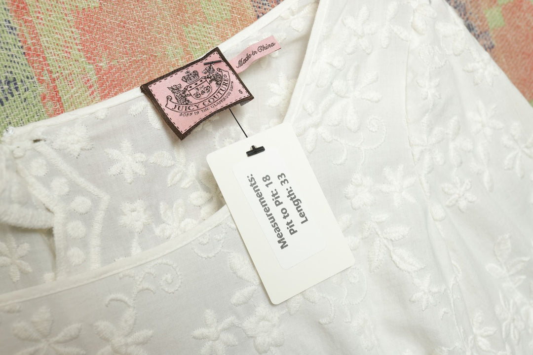 Juicy Couture White Dress Size 6 2000s Y2K