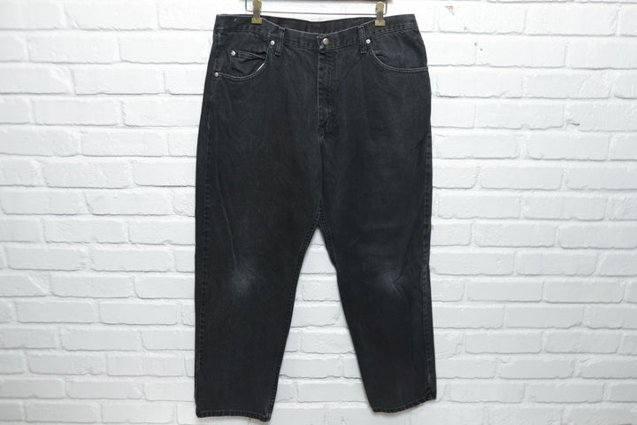 Wrangler Vintage Black Denim Jeans 2000s 37/30