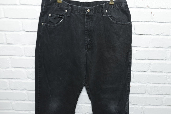 Wrangler Vintage Black Denim Jeans 2000s 37/30