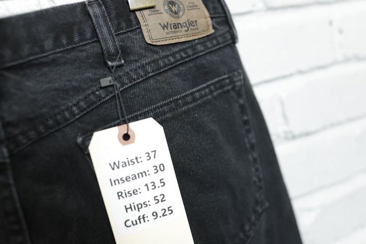 Wrangler Vintage Black Denim Jeans 2000s 37/30