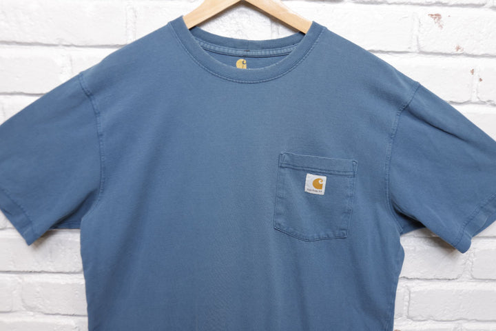 Carhartt Vintage Blue Pocket T Shirt 2000s Medium