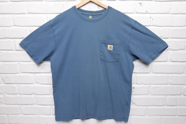 Carhartt Vintage Blue Pocket T Shirt 2000s Medium