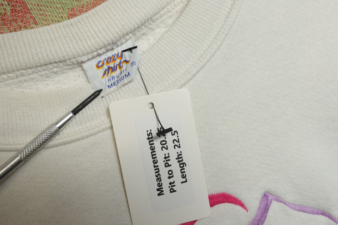 Valais Mountain Vintage Embroidered Sweatshirt 90s Medium