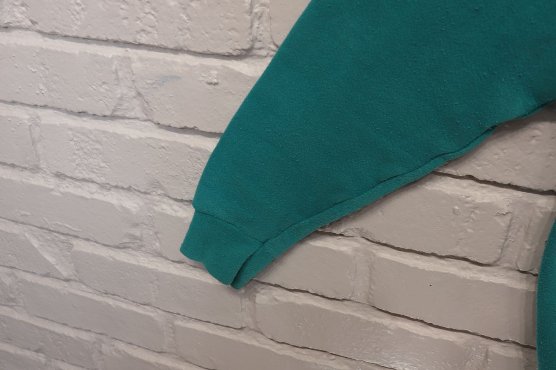 90s Vintage Tultex Teal Blank Sweatshirt Size Medium