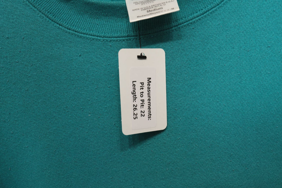 90s Vintage Tultex Teal Blank Sweatshirt Size Medium