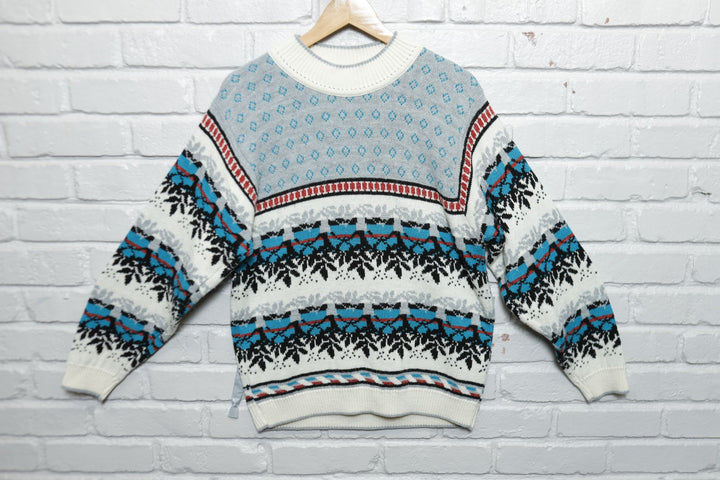 Cabin Creek Vintage Nordic Pattern Sweater 90s Medium