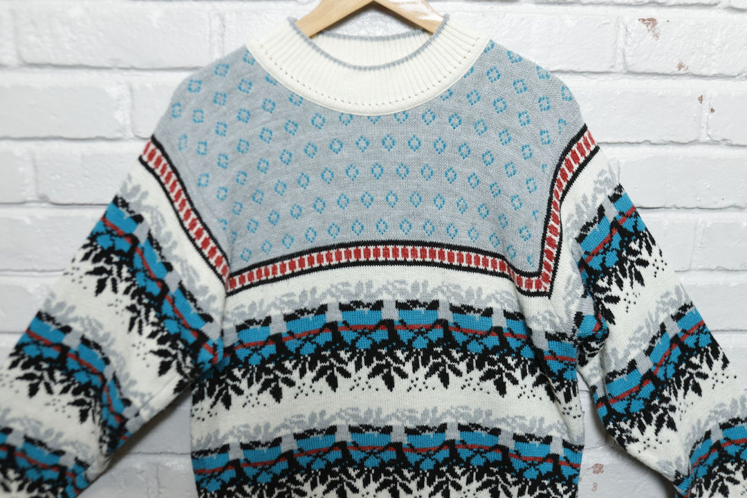Cabin Creek Vintage Nordic Pattern Sweater 90s Medium
