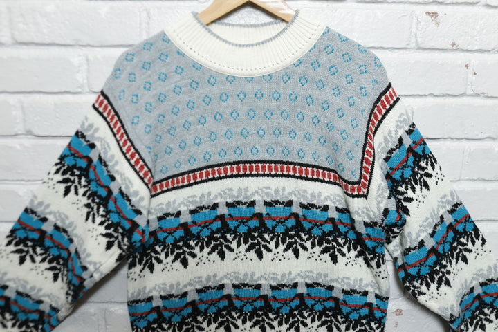 Cabin Creek Vintage Nordic Pattern Sweater 90s Medium