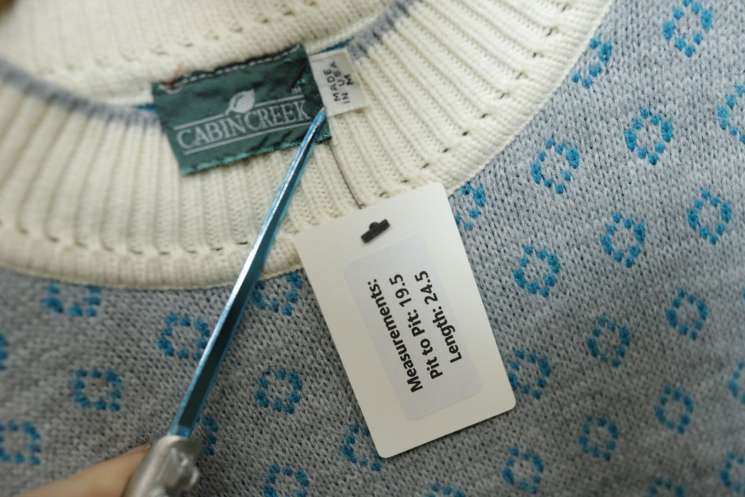 Cabin Creek Vintage Nordic Pattern Sweater 90s Medium