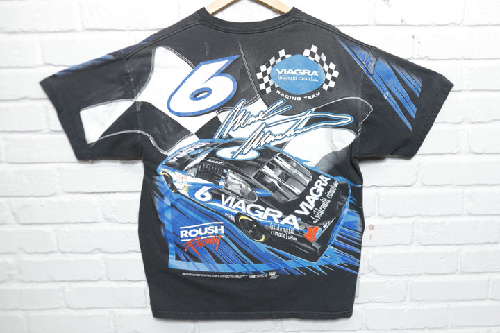 Nascar Mark Martin Vintage AOP Racing T Shirt 90s XL