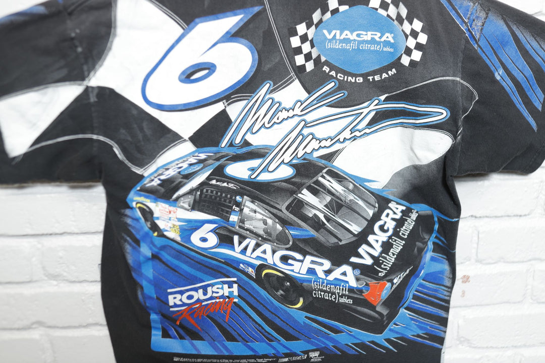 Nascar Mark Martin Vintage AOP Racing T Shirt 90s XL