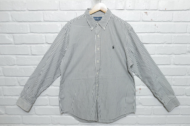 Polo Ralph Lauren Vintage Striped Shirt Large 2000s