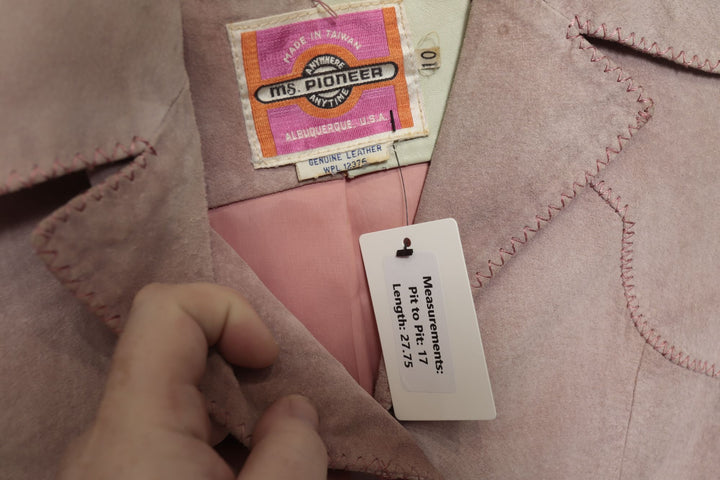 70s Vintage Ms. Pioneer Faded Suede Jacket Size Medium
