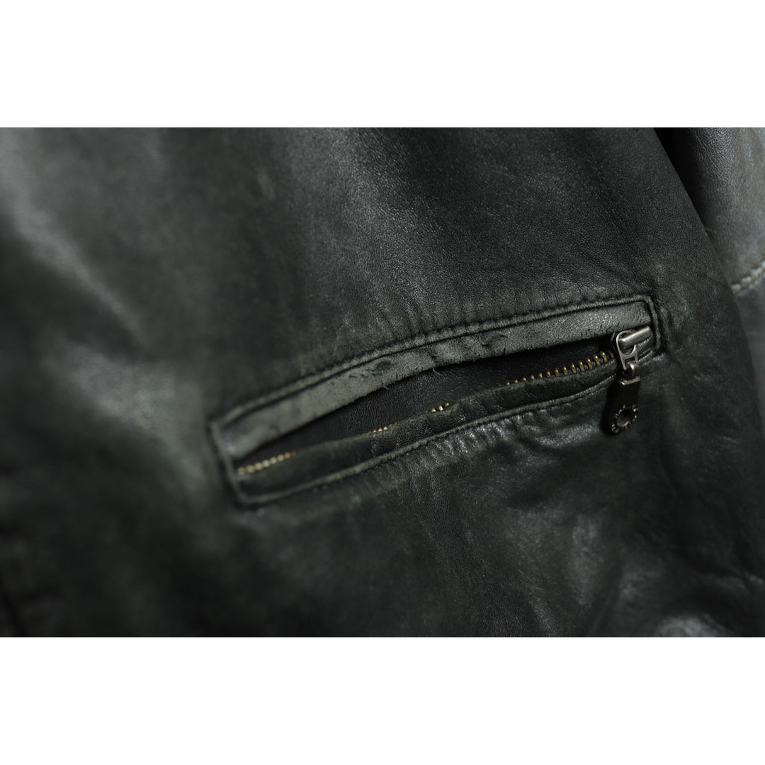 Harley Davidson Vintage Purple Leather Bomber Jacket Large 2000s  Chrome Y2K