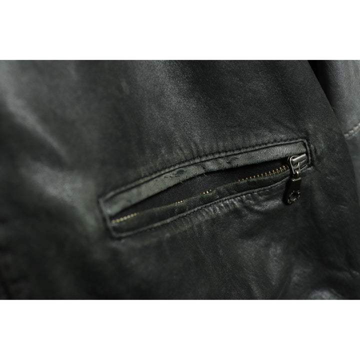 Harley Davidson Vintage Purple Leather Bomber Jacket Large 2000s  Chrome Y2K