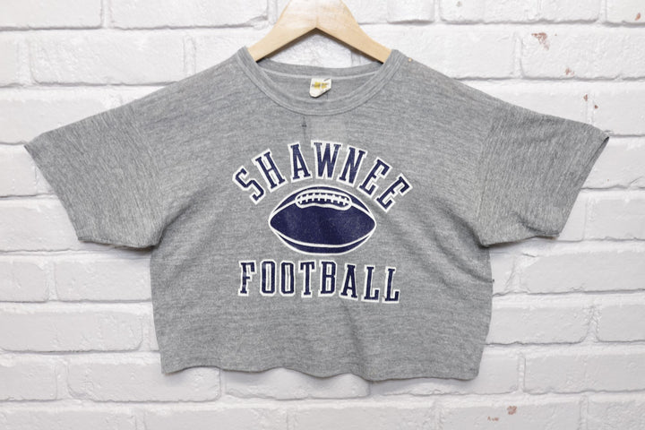Shawnee Football Vintage Russel Crop T Shirt 80s Medium