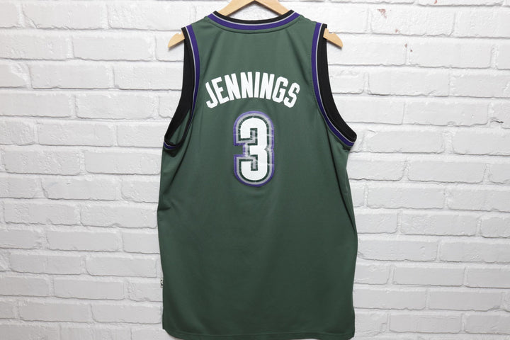 2000s Vintage Brandon Jennings Milwaukee Bucks Adidas Hardwood Classics Jersey Size Large