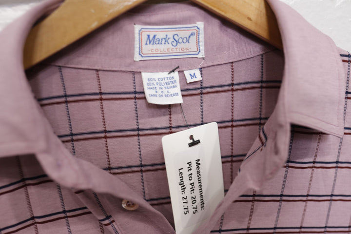 Mark Scot Vintage Purple Polo Shirt Medium 80s