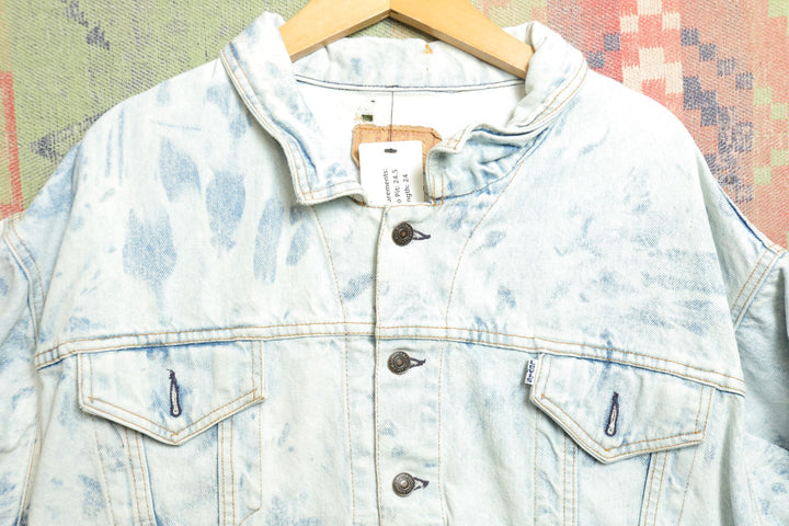 Levi's Vintage Bleached Denim Jacket Large 90s